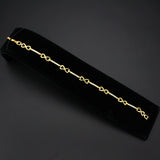 Flash Gold Brass Bracelet with AAA Grade CZ in Clear