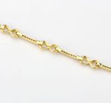Flash Gold Brass Bracelet with AAA Grade CZ in Clear