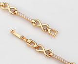 Flash Rose Gold Brass Bracelet with AAA Grade CZ in Clear
