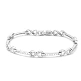Rhodium Brass Bracelet with AAA Grade CZ in Clear