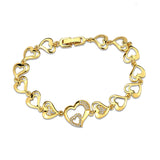 Flash Gold Brass Bracelet with AAA Grade CZ in Clear