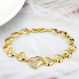 Flash Gold Brass Bracelet with AAA Grade CZ in Clear