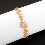Flash Rose Gold Brass Bracelet with AAA Grade CZ in Clear