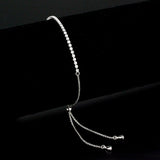 Rhodium Brass Bracelet with AAA Grade CZ in Clear