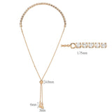 Rose Gold Brass Bracelet with AAA Grade CZ in Clear