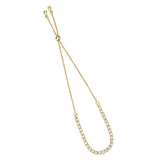Gold Brass Bracelet with AAA Grade CZ in Clear