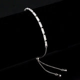 Rhodium Brass Bracelet with AAA Grade CZ in Clear