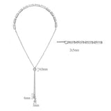 Rhodium Brass Bracelet with AAA Grade CZ in Clear
