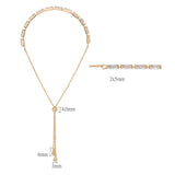 Rose Gold Brass Bracelet with AAA Grade CZ in Clear