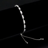 Rhodium Brass Bracelet with AAA Grade CZ in Clear