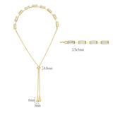 Gold Brass Bracelet with AAA Grade CZ in Clear