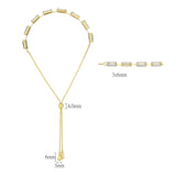 Gold Brass Bracelet with AAA Grade CZ in Clear