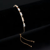 Rose Gold Brass Bracelet with AAA Grade CZ in Clear