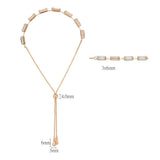 Rose Gold Brass Bracelet with AAA Grade CZ in Clear