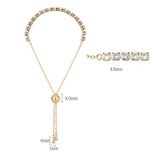 Rose Gold Brass Bracelet with AAA Grade CZ in Clear