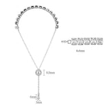 Rhodium Brass Bracelet with AAA Grade CZ in Clear