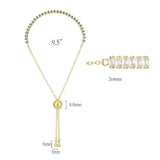 Gold Brass Bracelet with AAA Grade CZ in Clear