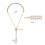 Rose Gold Brass Bracelet with AAA Grade CZ in Clear