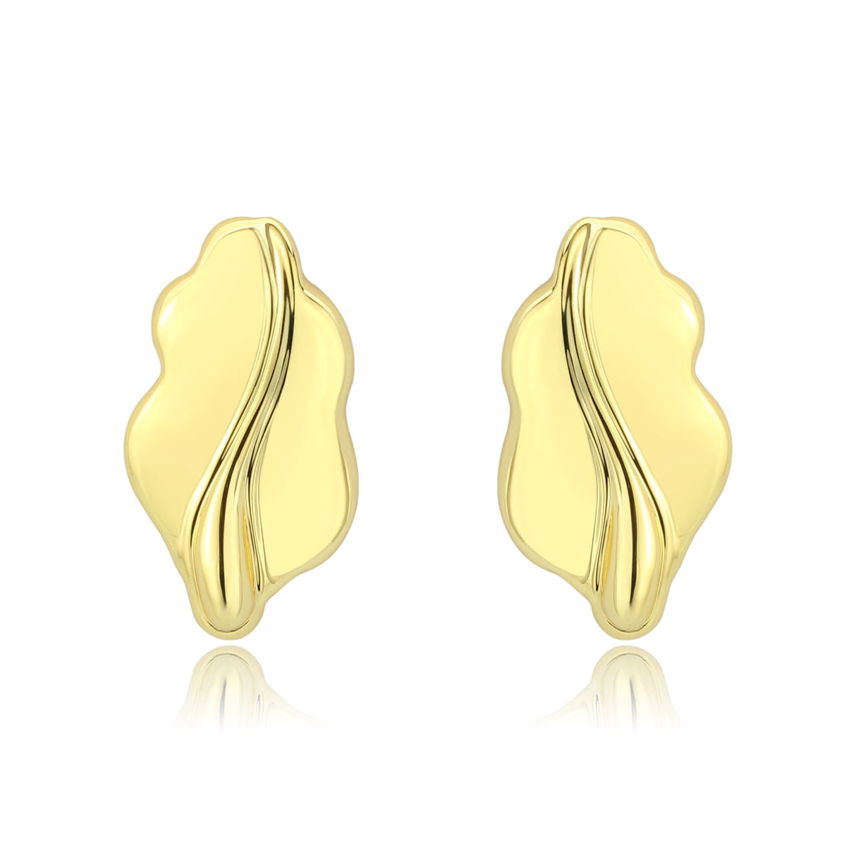 Flash Gold Brass Earring with NoStone in No Stone