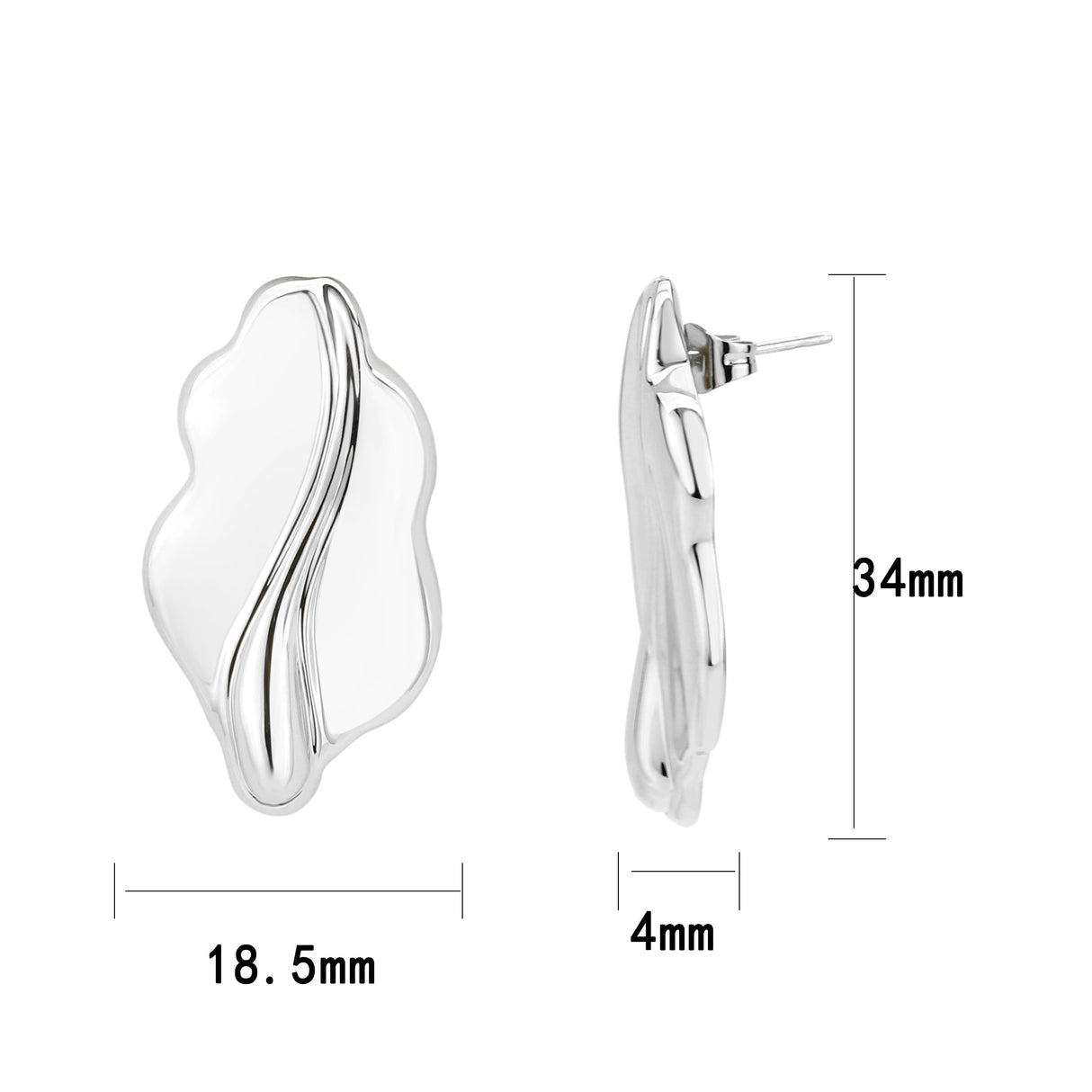 Imitation Rhodium Brass Earring with NoStone in No Stone