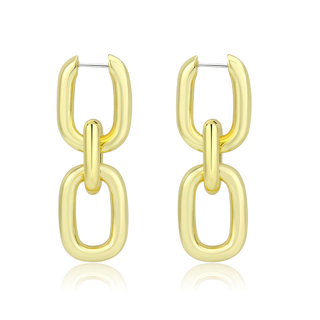 Flash Gold Brass Earring with NoStone in No Stone