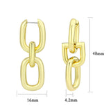 Flash Gold Brass Earring with NoStone in No Stone