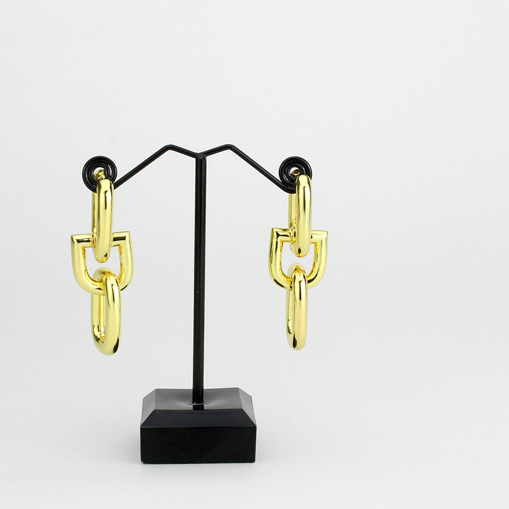 Flash Gold Brass Earring with NoStone in No Stone