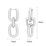 Imitation Rhodium Brass Earring with NoStone in No Stone