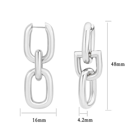 Imitation Rhodium Brass Earring with NoStone in No Stone