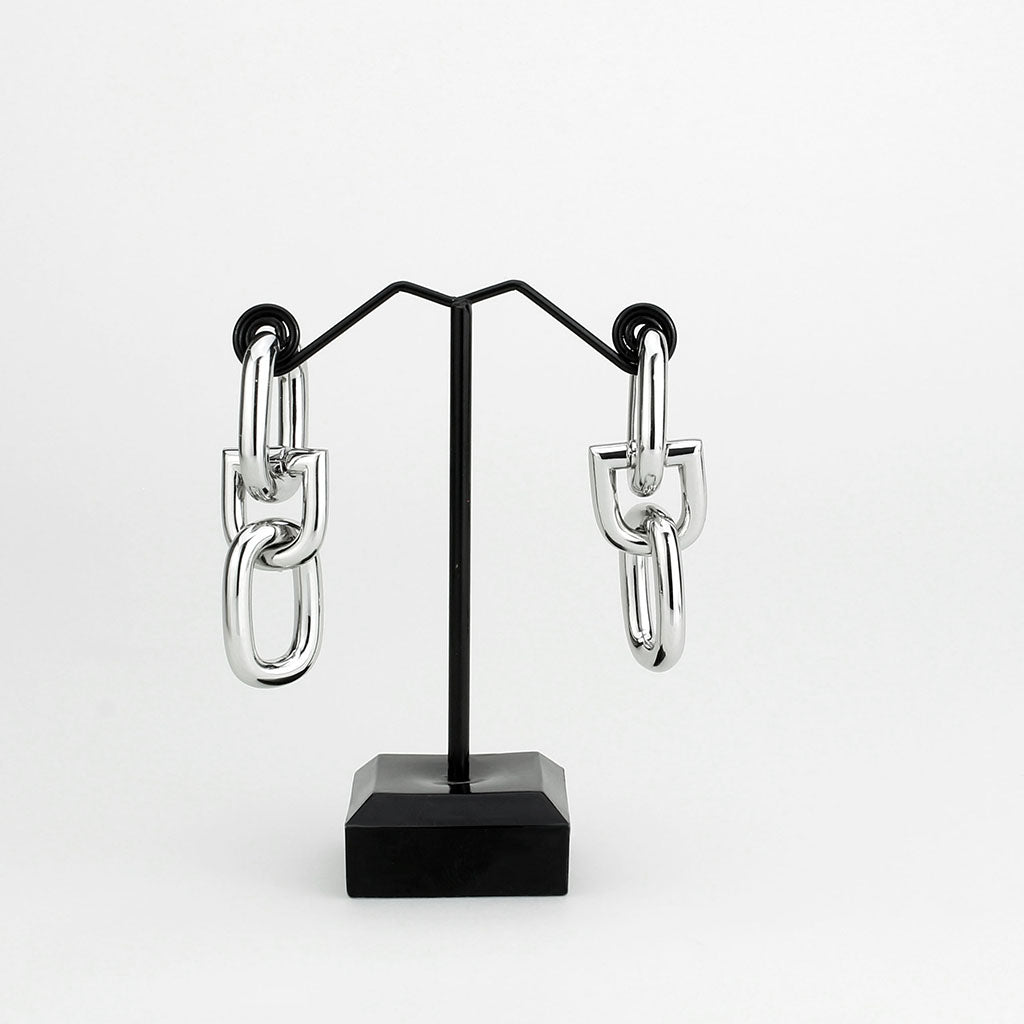Imitation Rhodium Brass Earring with NoStone in No Stone