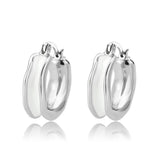 Imitation Rhodium Brass Earring with Epoxy in No Stone