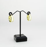 Flash Gold Brass Earring with Epoxy in No Stone