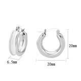 Imitation Rhodium Brass Earring with Epoxy in No Stone