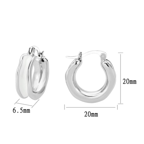 Imitation Rhodium Brass Earring with Epoxy in No Stone