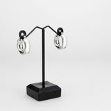 Imitation Rhodium Brass Earring with Epoxy in No Stone