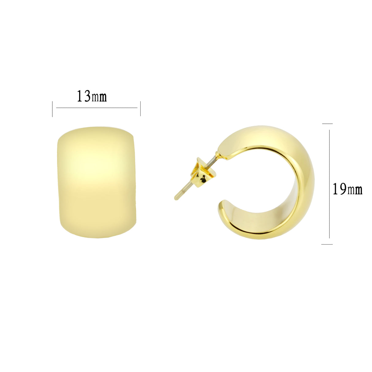 Flash Gold Brass Earring with NoStone in No Stone