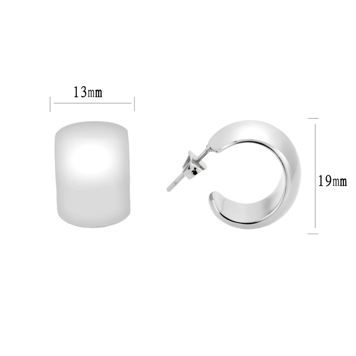 Imitation Rhodium Brass Earring with NoStone in No Stone