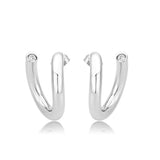 Imitation Rhodium Brass Earring with NoStone in No Stone