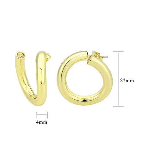 Flash Gold Brass Earring with NoStone in No Stone