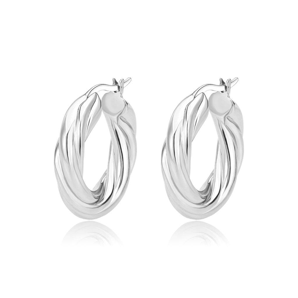 Imitation Rhodium Brass Earring with NoStone in No Stone