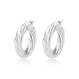 Imitation Rhodium Brass Earring with NoStone in No Stone