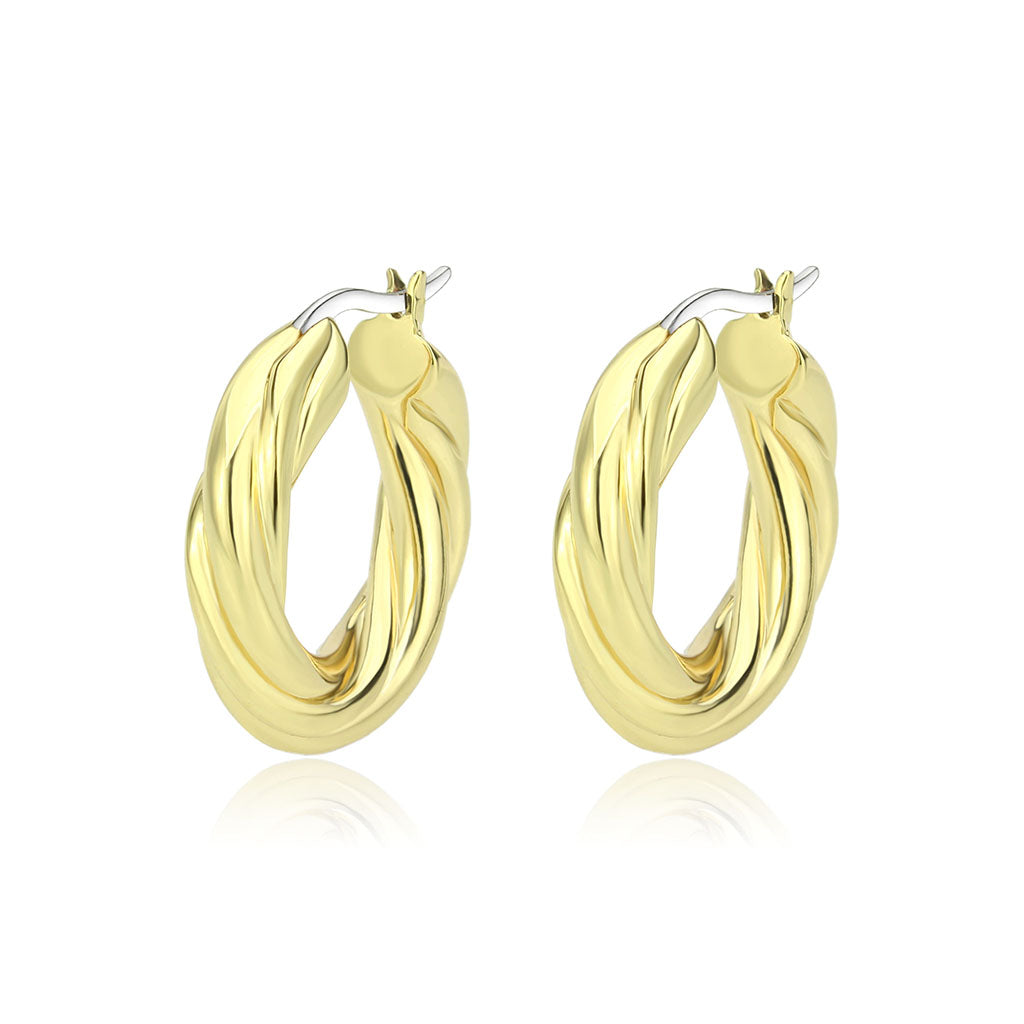 Flash Gold Brass Earring with NoStone in No Stone