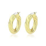 Flash Gold Brass Earring with NoStone in No Stone