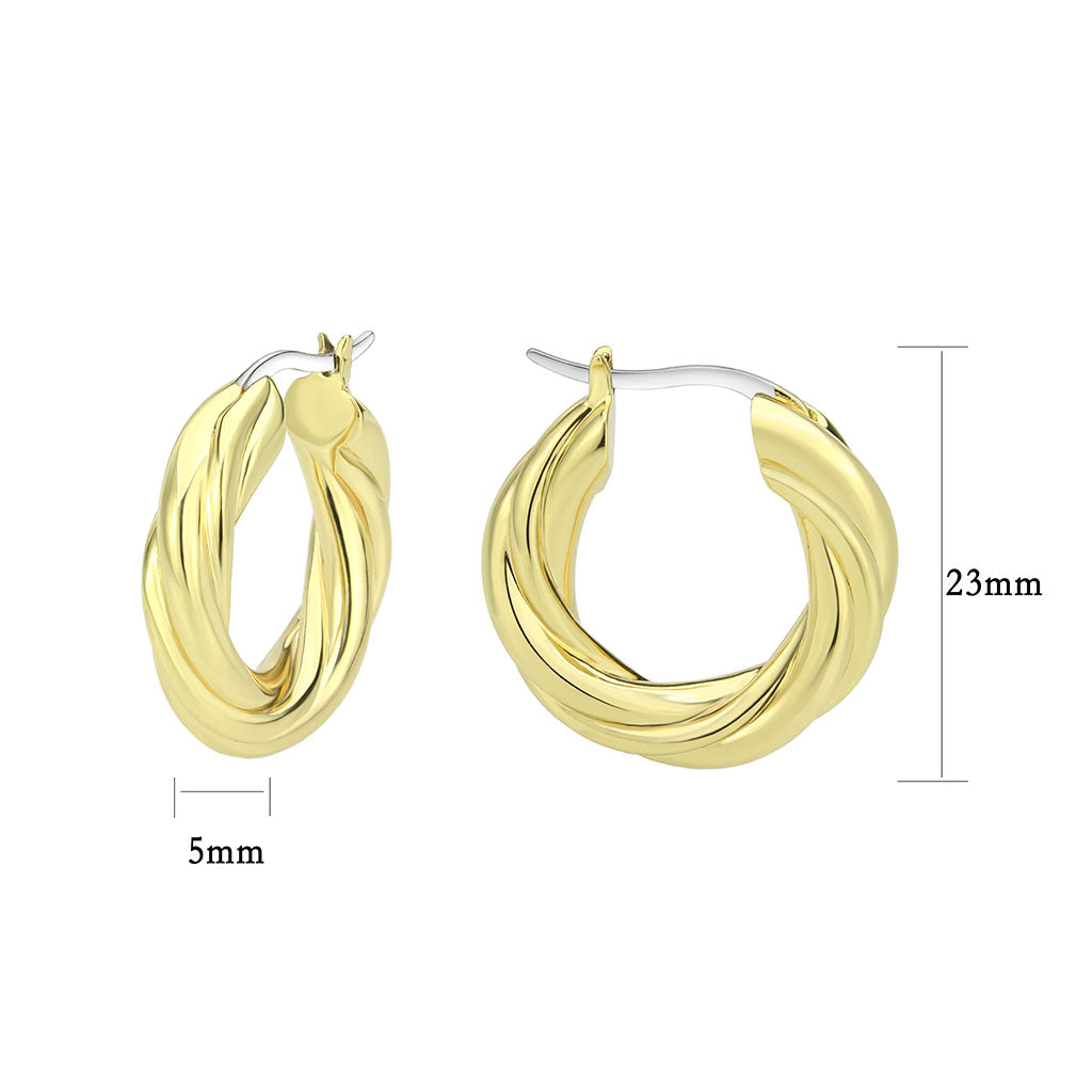 Flash Gold Brass Earring with NoStone in No Stone