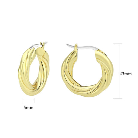 Flash Gold Brass Earring with NoStone in No Stone