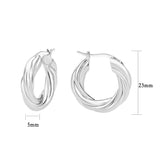 Imitation Rhodium Brass Earring with NoStone in No Stone