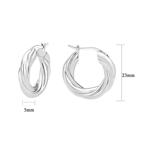 Imitation Rhodium Brass Earring with NoStone in No Stone