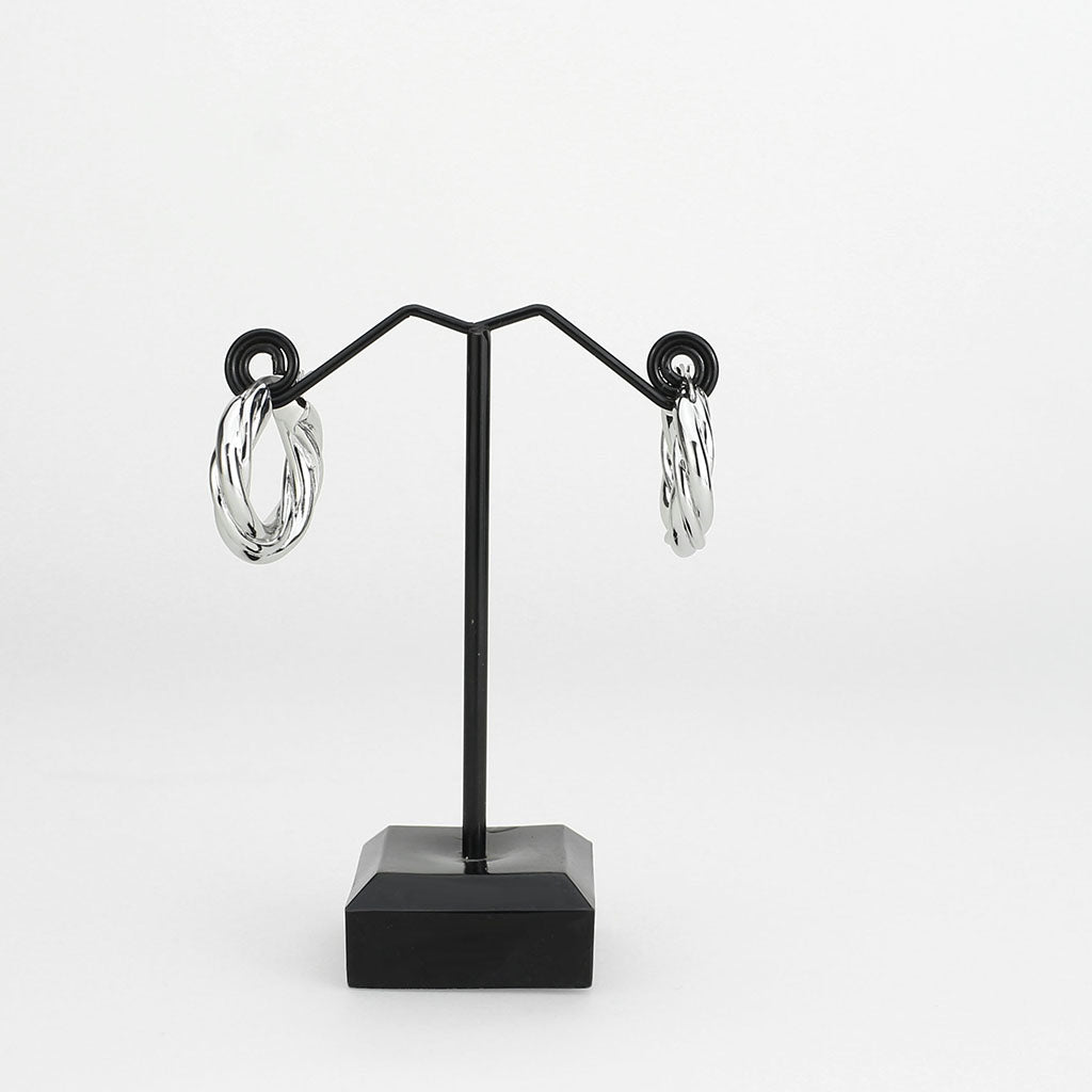 Imitation Rhodium Brass Earring with NoStone in No Stone