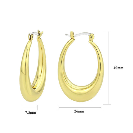Flash Gold Brass Earring with NoStone in No Stone