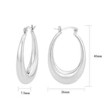 Imitation Rhodium Brass Earring with NoStone in No Stone